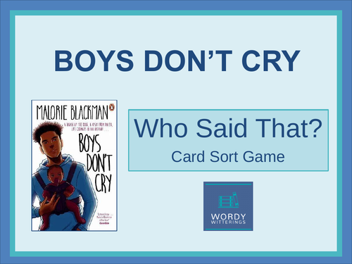 Boys Don't Cry Quotation Card Sort