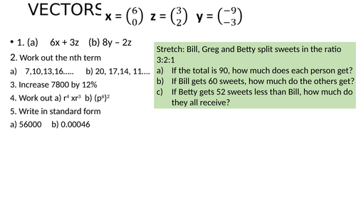 Vectors-paths and diagrams