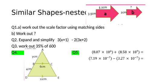 similar shapes-nested