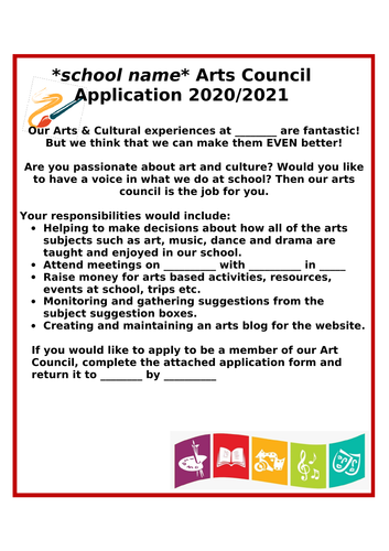 Arts Council Application