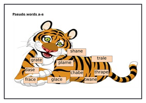 Pseudo word cards - KS1
