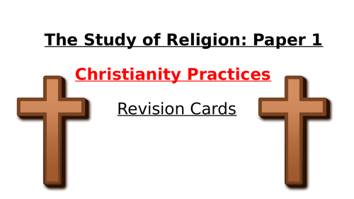 AQA Religious Studies Revision Cards - Christianity Practices