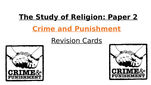 AQA Religious Studies Revision Cards - Crime and Punishment