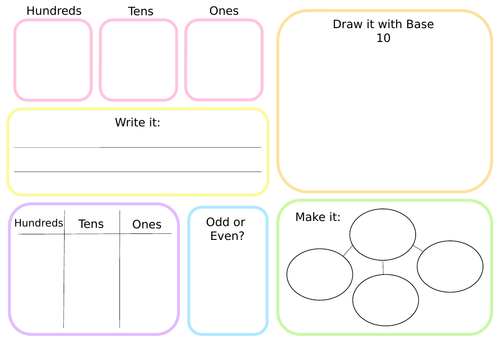 Place Value Number Activity Sheet