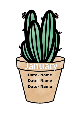 Botanical Plant Birthday Display