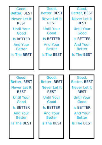 Growth Mindset Bookmarks