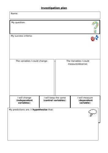 Investigation Plan KS2