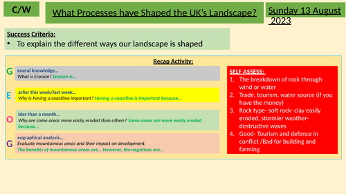 Edexcel B UK Physical Landscapes