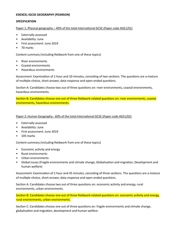 IGCSE Geography Rivers Fieldwork Revision Notes