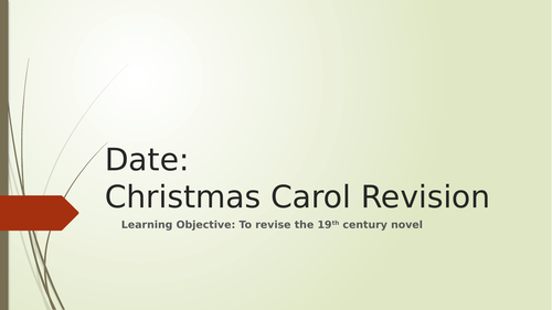 Christmas Carol Revision