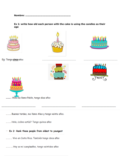 Year 7 numbers, months of  the year and birthdays