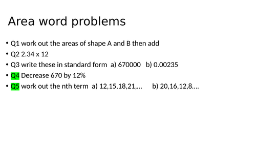 area-functional questions