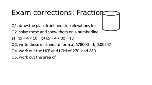 fractions calculations