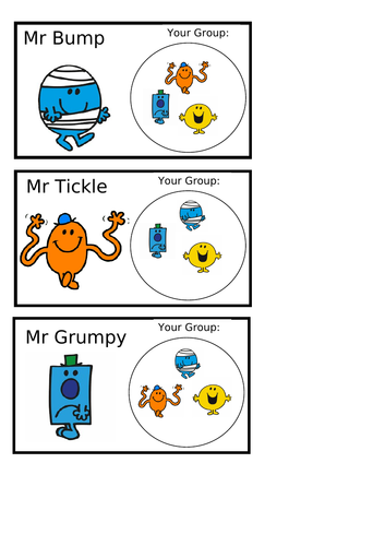 Group Cards - Book Characters