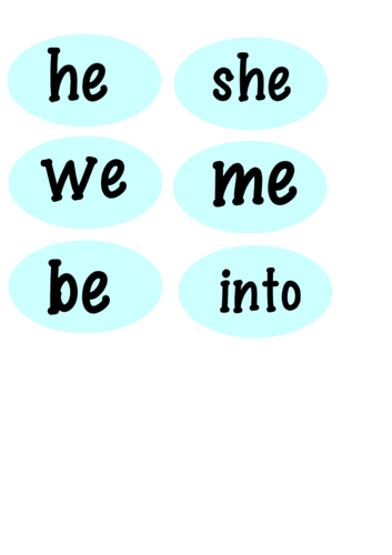 Phase 3 Tricky Word Cards