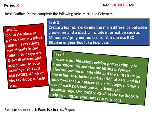 KS4 D&T Cover Lessons Bundle