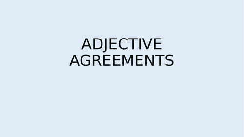 French - Adjective agreement machine