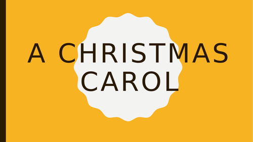 A Christmas Carol break down