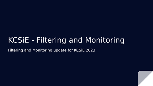 Filtering and Monitoring - KCSiE 2023