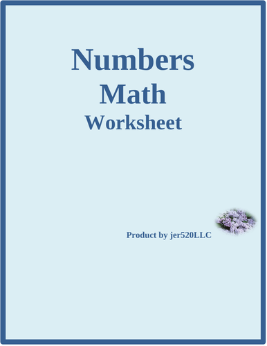 Numbers in English Math Worksheet