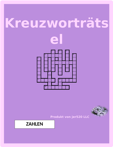 Zahlen (Numbers in German) 0 to 100 Crossword