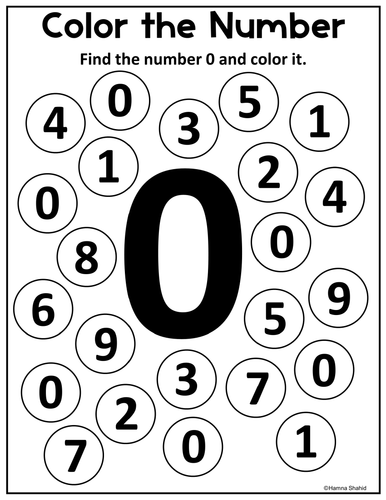 Color the Number 0-9