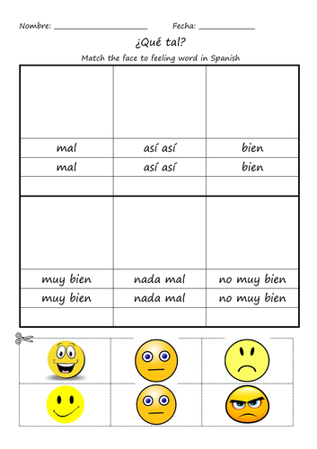 Feelings Sheet 3