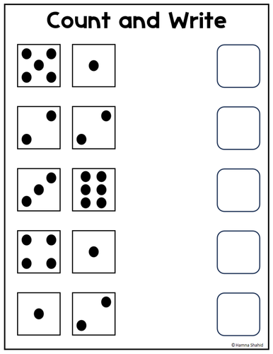 How many? Count and Write Numbers 1-10