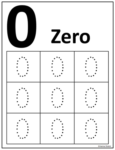 Tracing Numbers 0-10