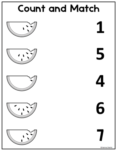 Matching Numbers to Quantities 0-10