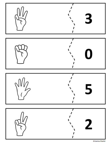 Counting Fingers Puzzle Worksheets 1-10 | Teaching Resources