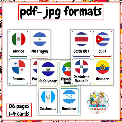 National Hispanic Heritage Month Flashcards | Hispanic Countries Flash Cards