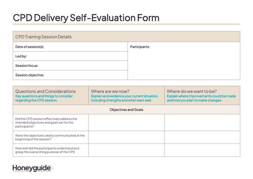 CPD evaluation forms