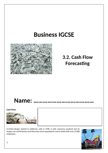 Cashflow forecasting
