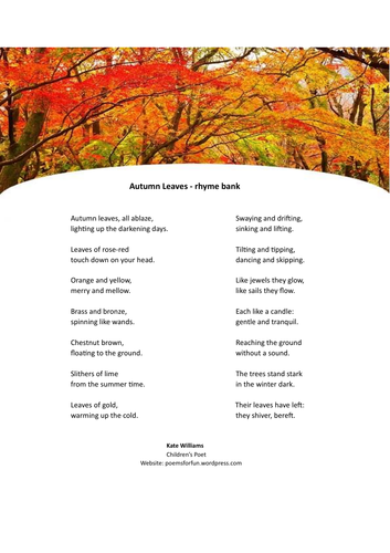 Autumn Leaves Rhyme Bank
