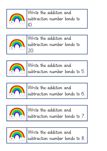 Maths Challenge Cards Finished Activities