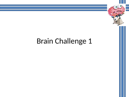 Brain Break/Activator Challenges