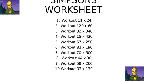 Simpson worksheet 7