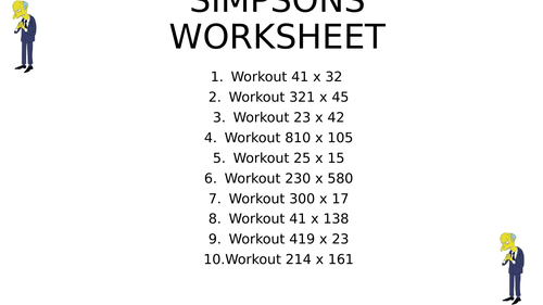 Simpson worksheet 12