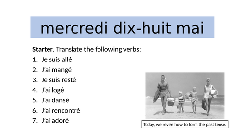 Perfect tense (passé composé) full intro and practice