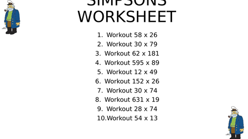 Simpsons worksheet 40