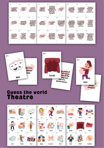Theatre. Guess the word game.