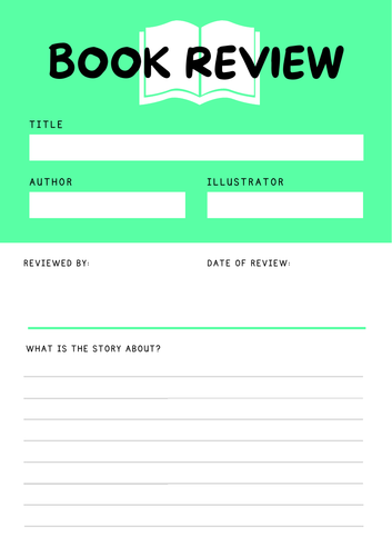 Book Review Template