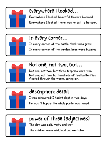 Gift Sentence Structures for Writing