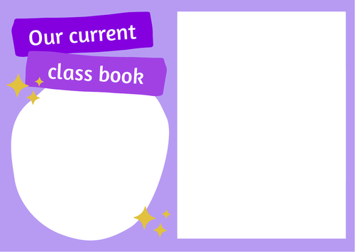 'Our Current Class Book' Display Poster