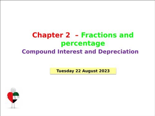 Compound Interest and depreciation + additional worksheet