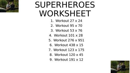 Superhero worksheet 16