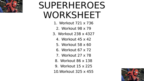 Superhero worksheet 5