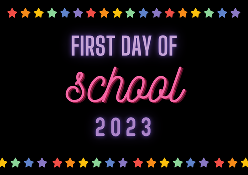 First Day of school printable sign