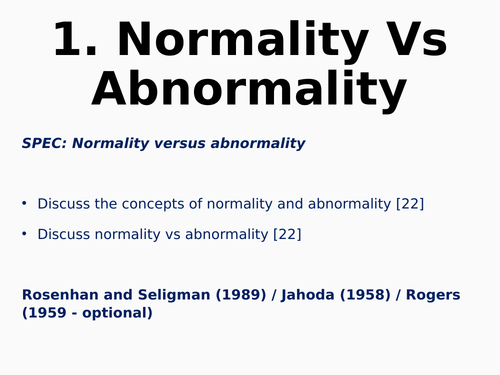 IB Psychology - Abnormality Option [FULL]